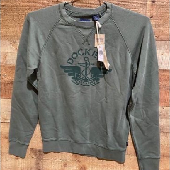 New Mens Dockers Soft Crewneck Comfort Colors Sweatshirt Size Small NWT - Picture 1 of 3